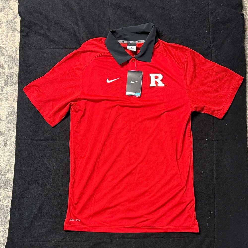 Rutgers University Nike Red and Black Men's Polo Shirt